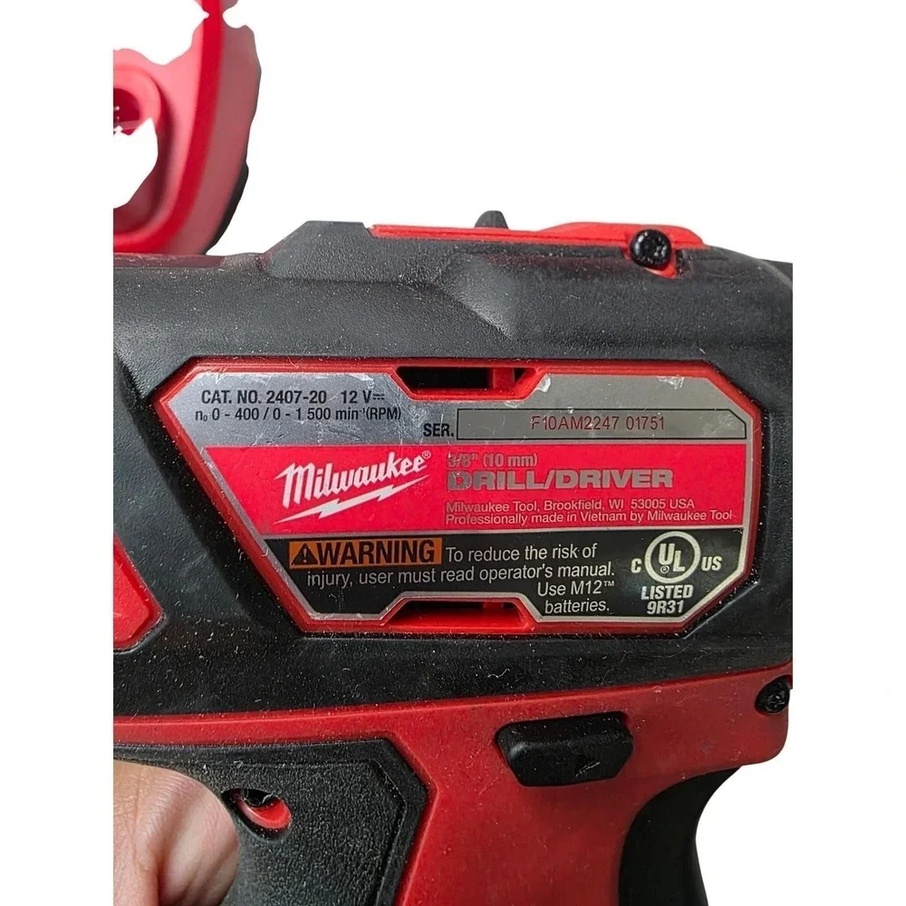 Milwaukee M12 Cordless Drill‎ and Impact Driver Combo Kit 2407-20 2462-20 Bag B3